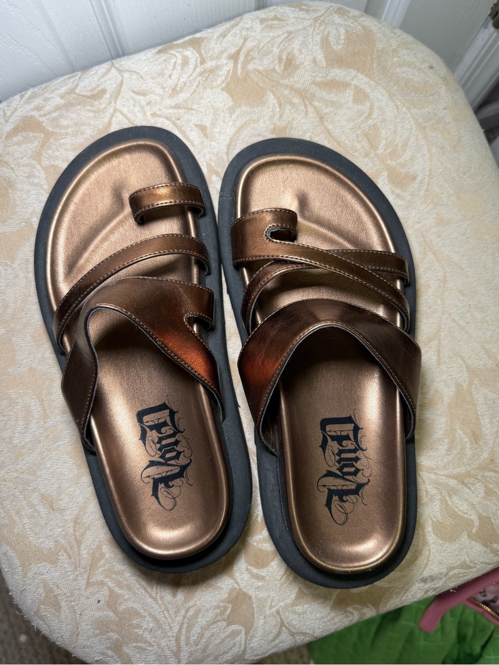 KVD Kat Von D bronze sandals